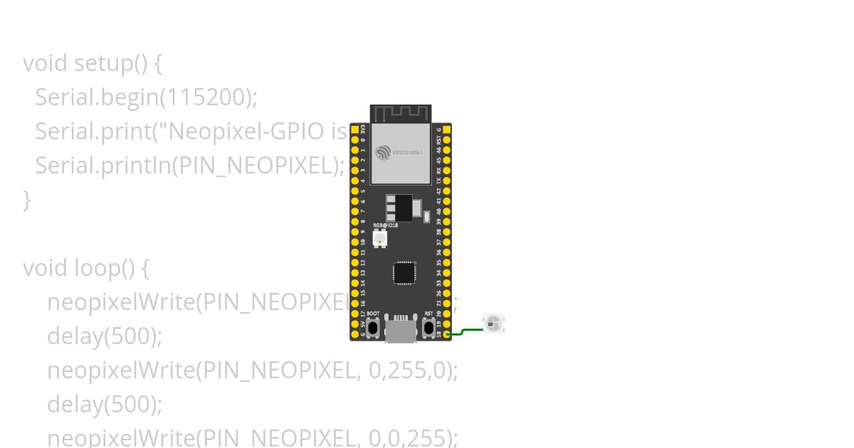 neopixelWrite (ESP32-S2) simulation