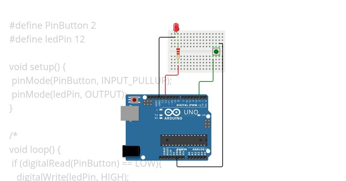 LED simples simulation