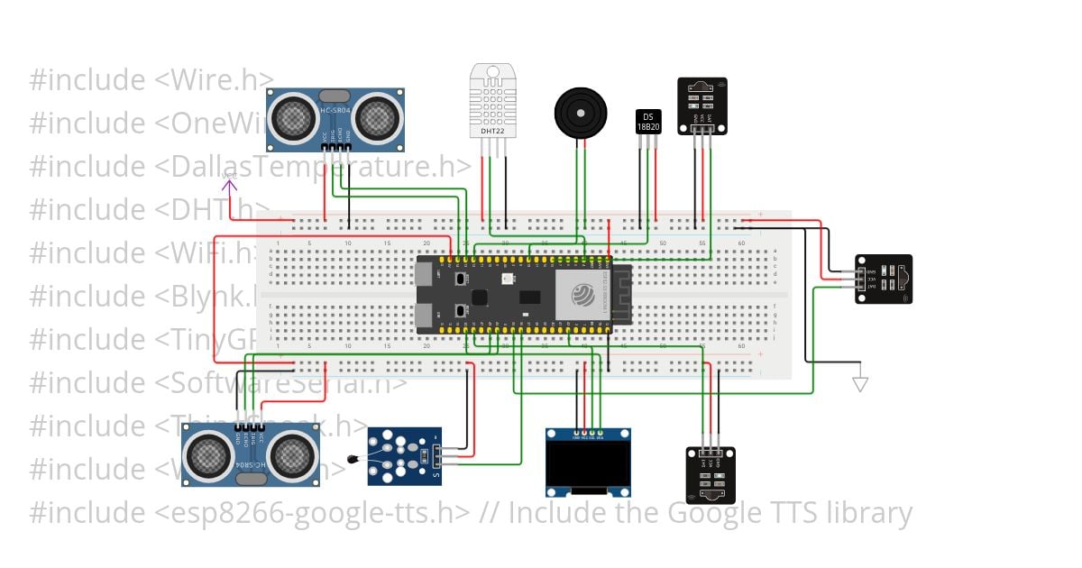 Smart Cane for Visually Impaired simulation
