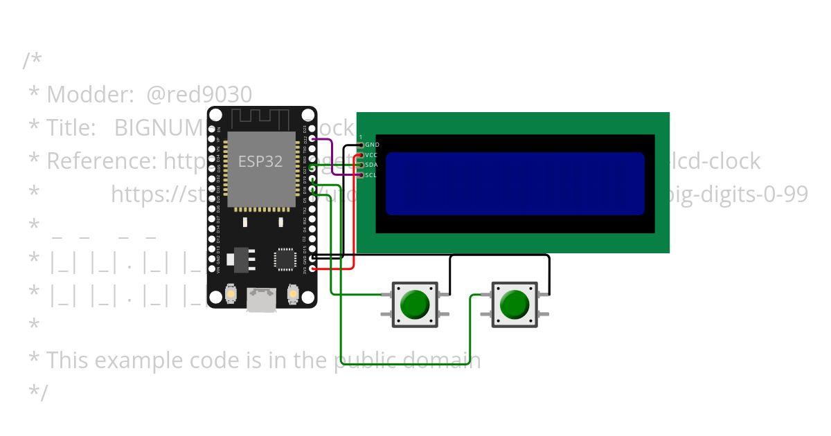 BIGNUMBER_NTP_CLOCK_LCD1602_i2C_V2.ino simulation