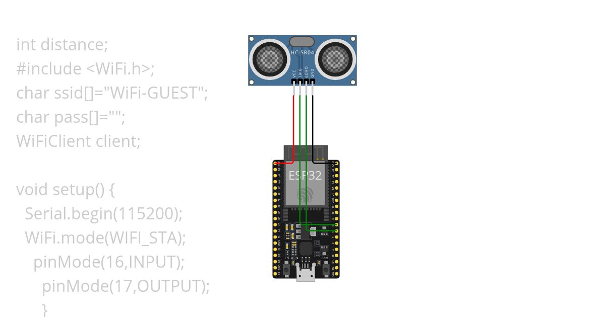 Thing speak ultra sonic simulation