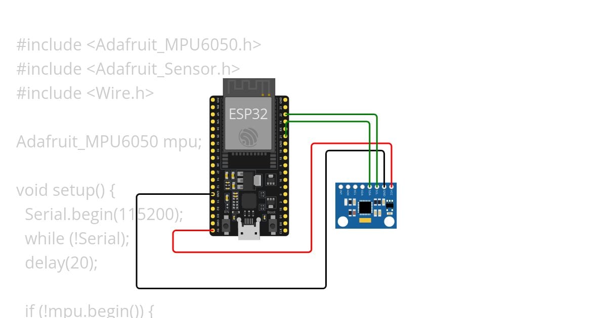 vineet ESP32 WITH MPU6050 simulation