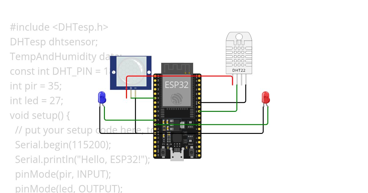 pir sensor only simulation