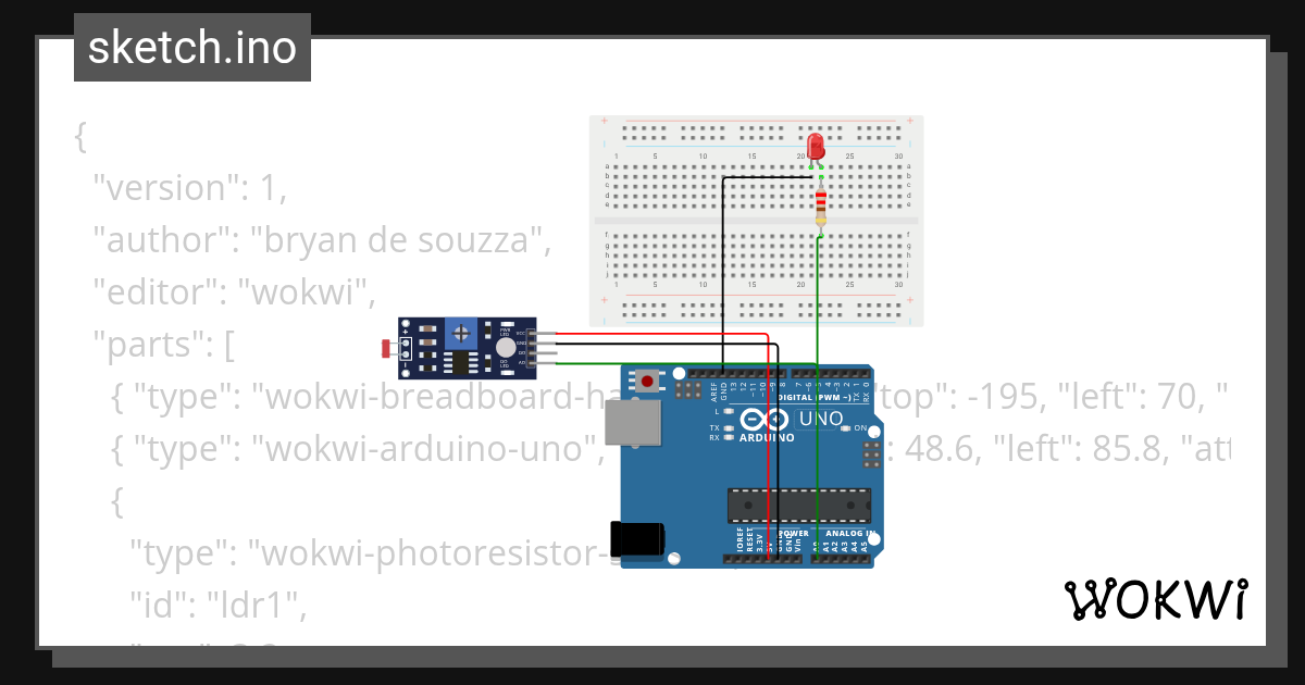 LDR - Wokwi ESP32, STM32, Arduino Simulator