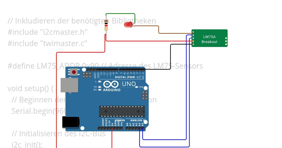 LM75 mit ABI-Bibliotheken minimal Copy simulation
