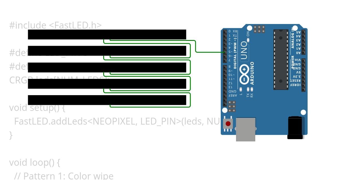 FastLED 16x5 Patterns Copy simulation