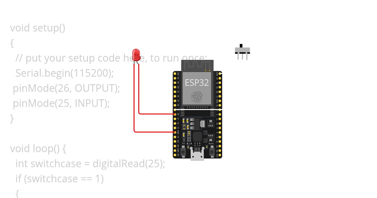 led with switch simulation