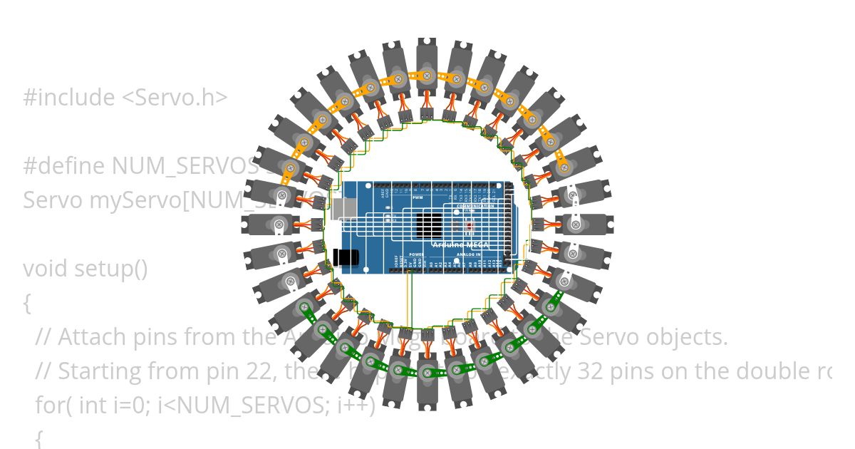 ServoOverdone_tricolor.ino  simulation