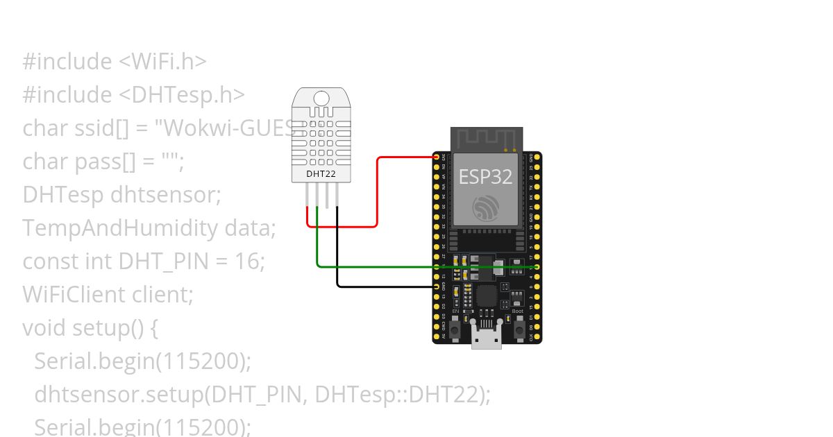 DHT WITH WIFI simulation