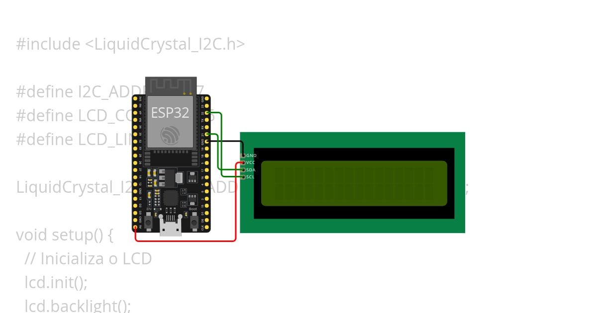 ESP-LCD-I2C simulation