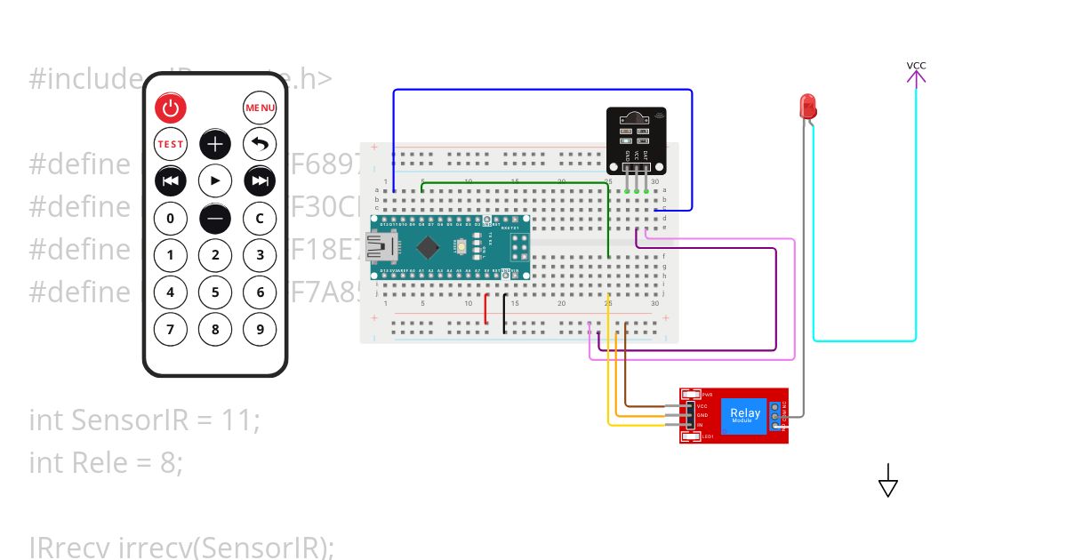 Materi Saklar Inframerah dengan Relay 1 Kanal - Galuh Atmaji XI-2 simulation