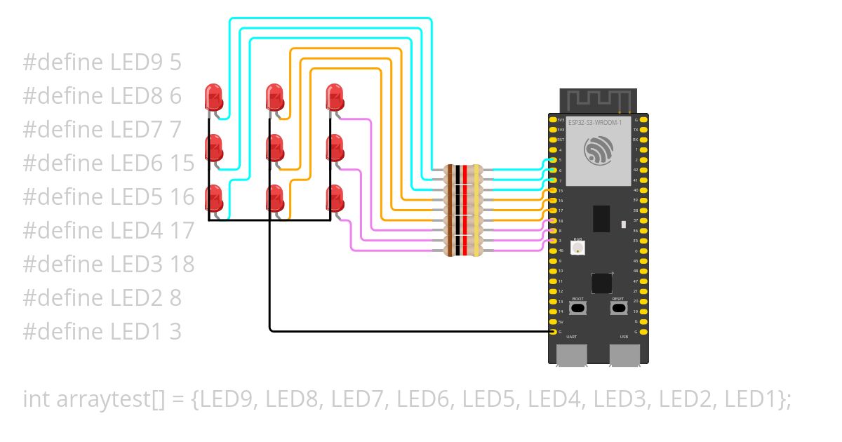 esp32 led cube simulation