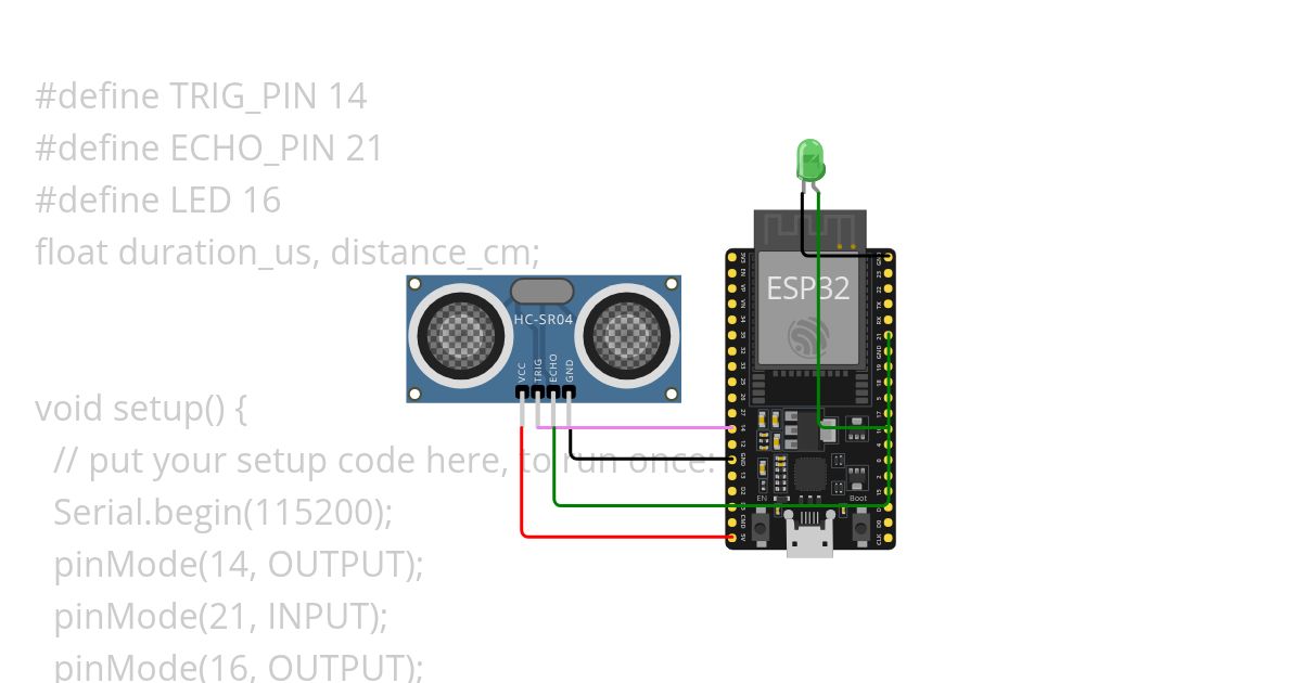 ULTRASONIC&LED simulation