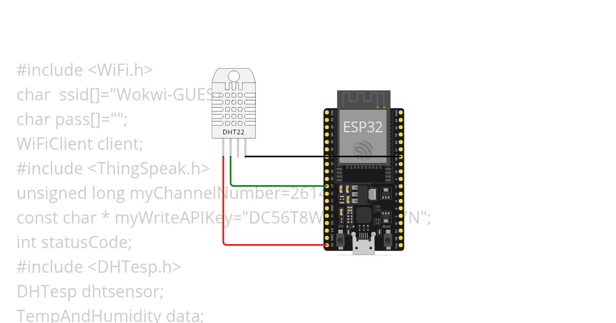 DHT 22 & THINKSPEAK simulation