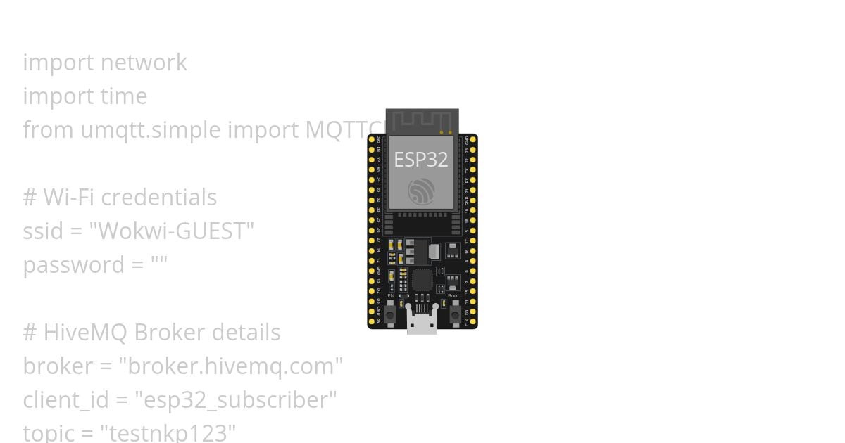 hive mq esp32 mqtt Subscriber simulation