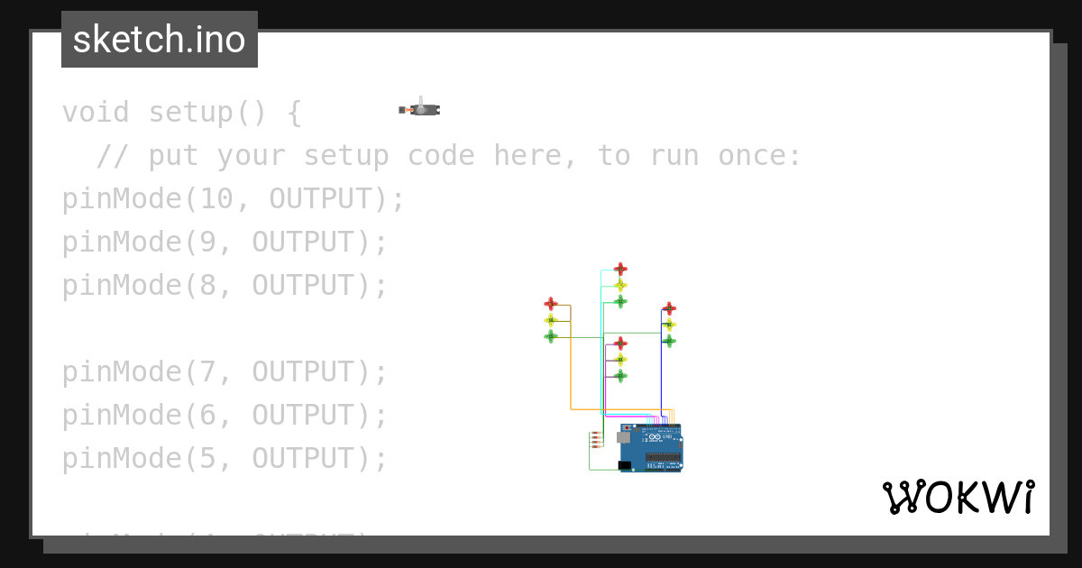traffic light - Wokwi ESP32, STM32, Arduino Simulator