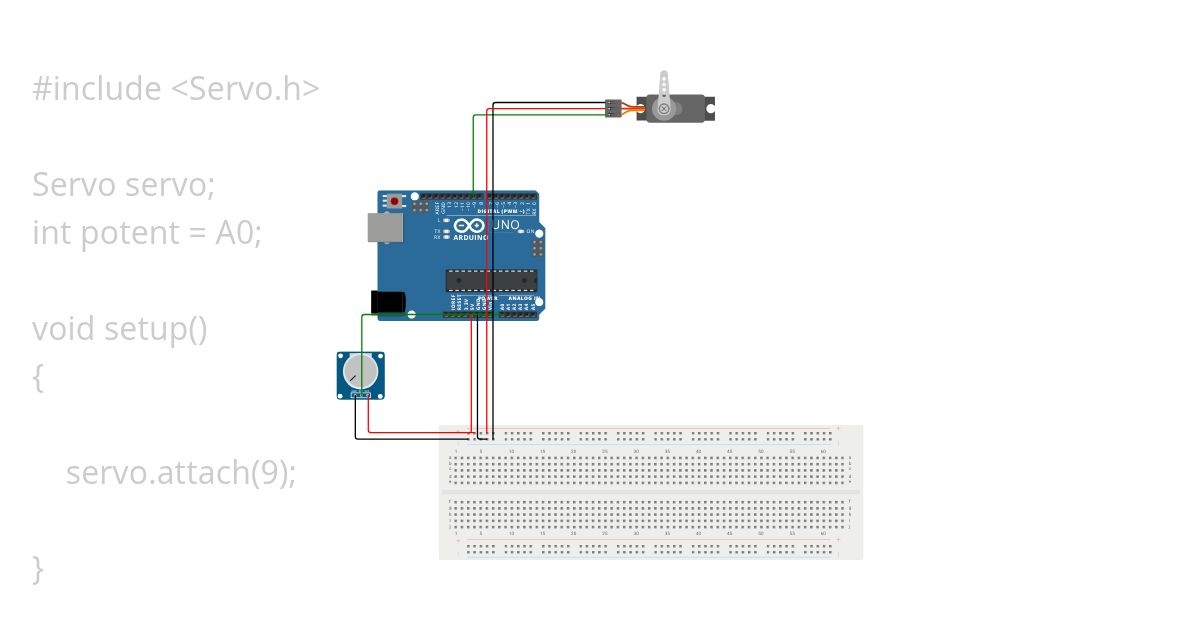 Potentiometer Servo Control simulation