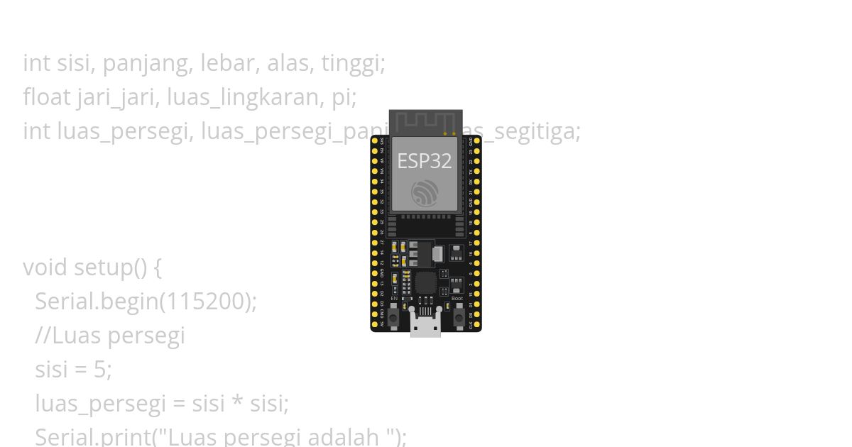 Luas bangun datar dengan variabel simulation