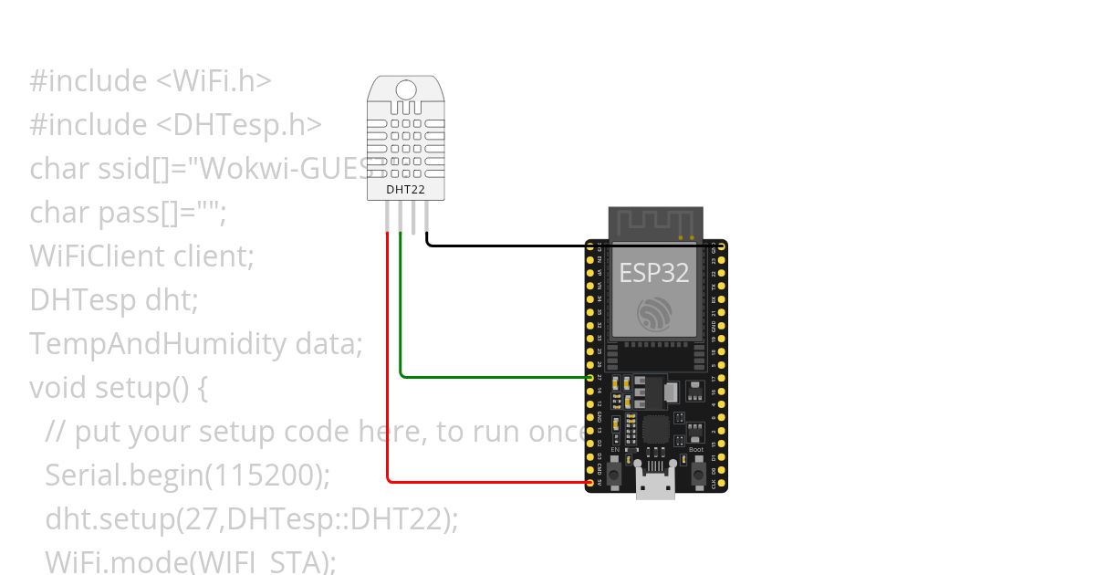DHT 22 WIFI simulation