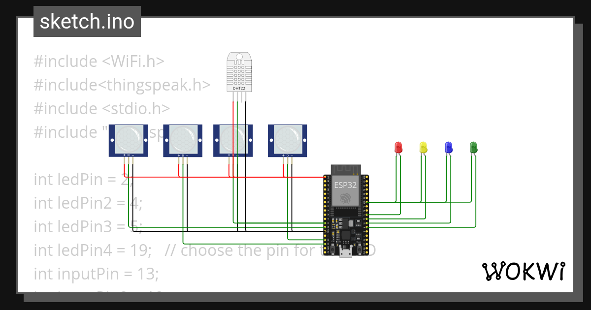 smart home technology - Wokwi ESP32, STM32, Arduino Simulator