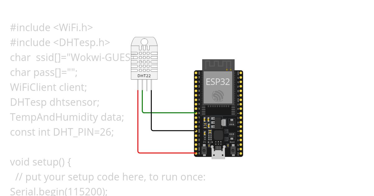 DHT CONNECT WIFI simulation