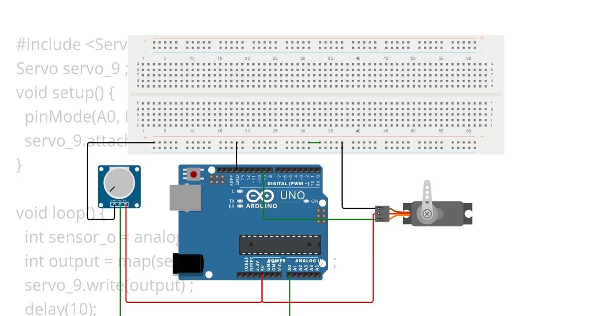 servo motor with potentiometer Copy simulation