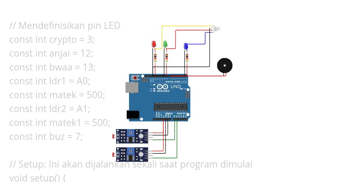 Sensor LDR simulation