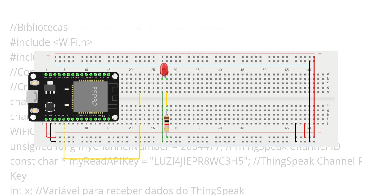 acionamento led-thingSpeak- curso wokwi Copy  simulation