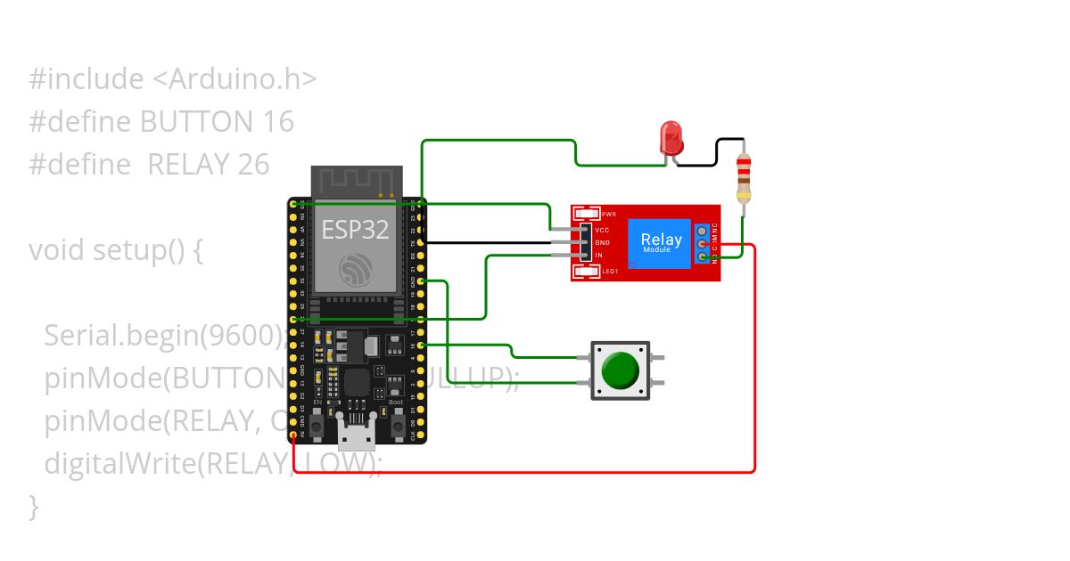 (RELAY + BUTTON ) Đ.KHIỂN LED simulation