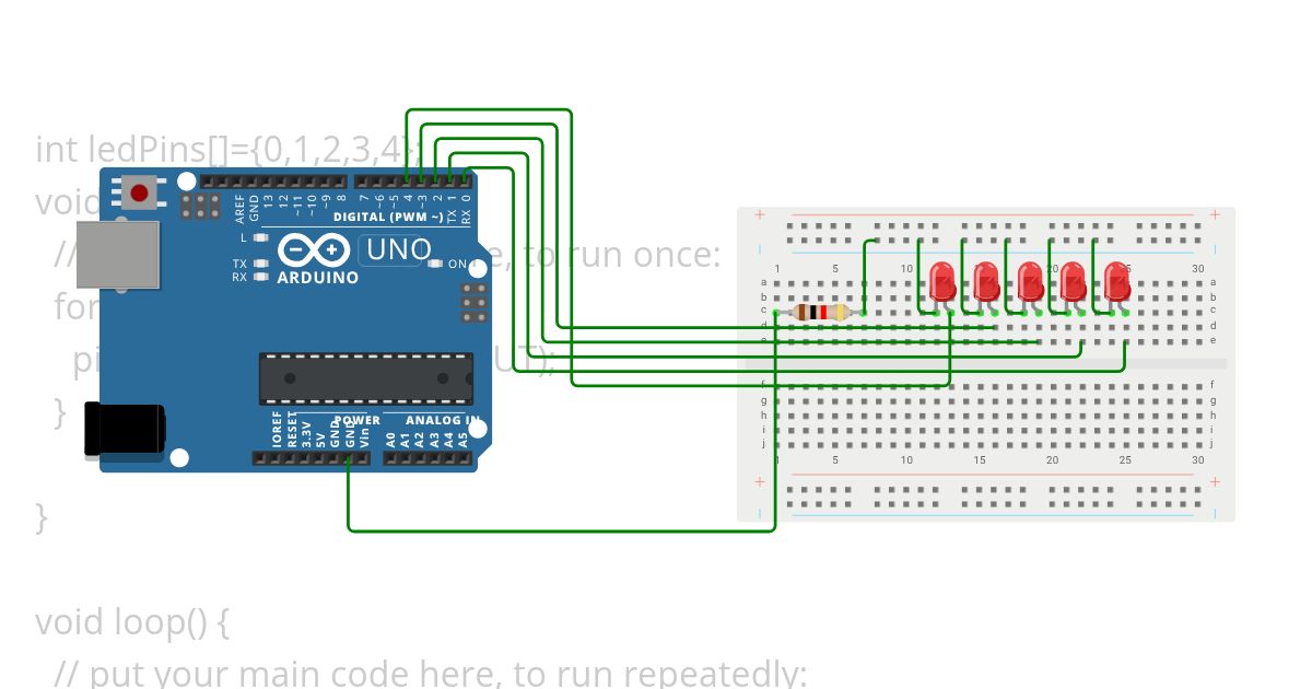 5 bit binary counter simulation