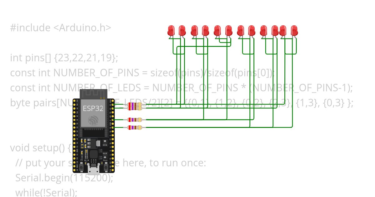 Charlieplexing simulation