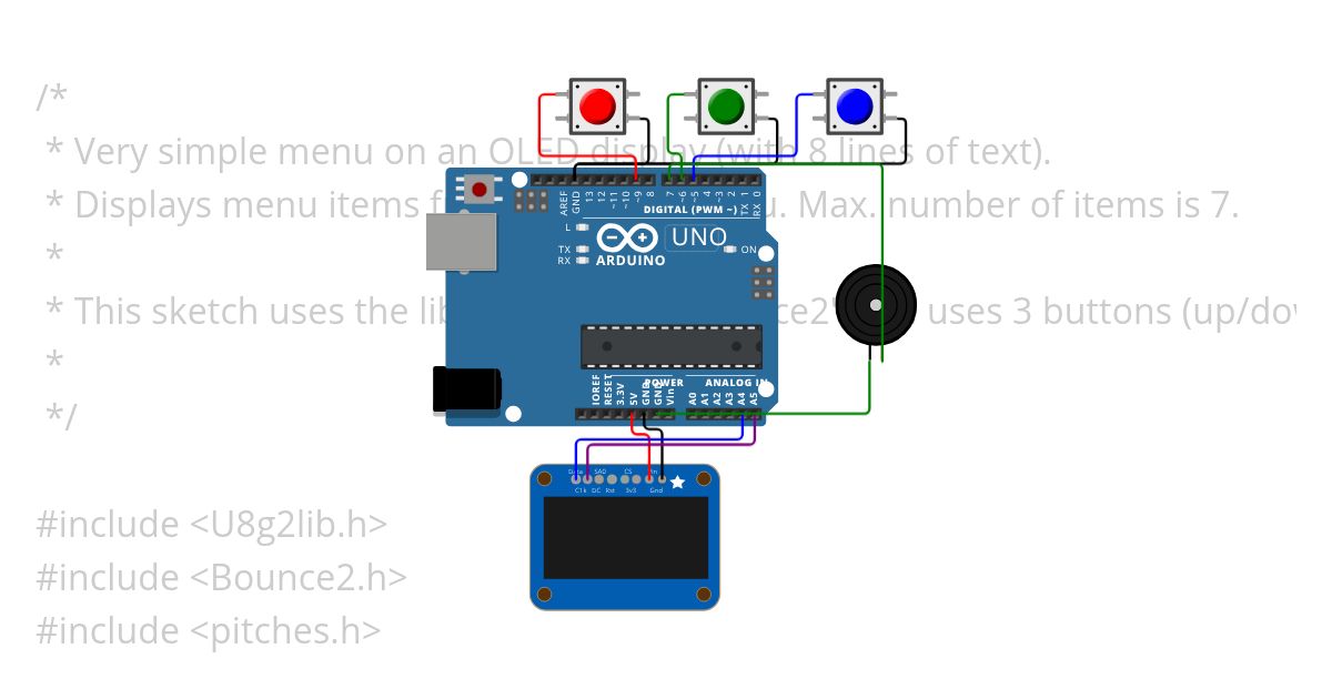 menu test.ino songplayer simulation