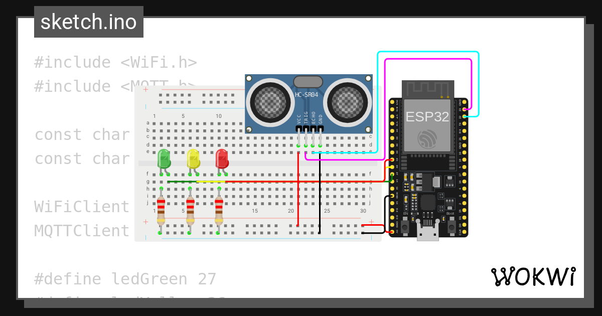 led IOT MQTT PANEL with Ping - Wokwi ESP32, STM32, Arduino Simulator