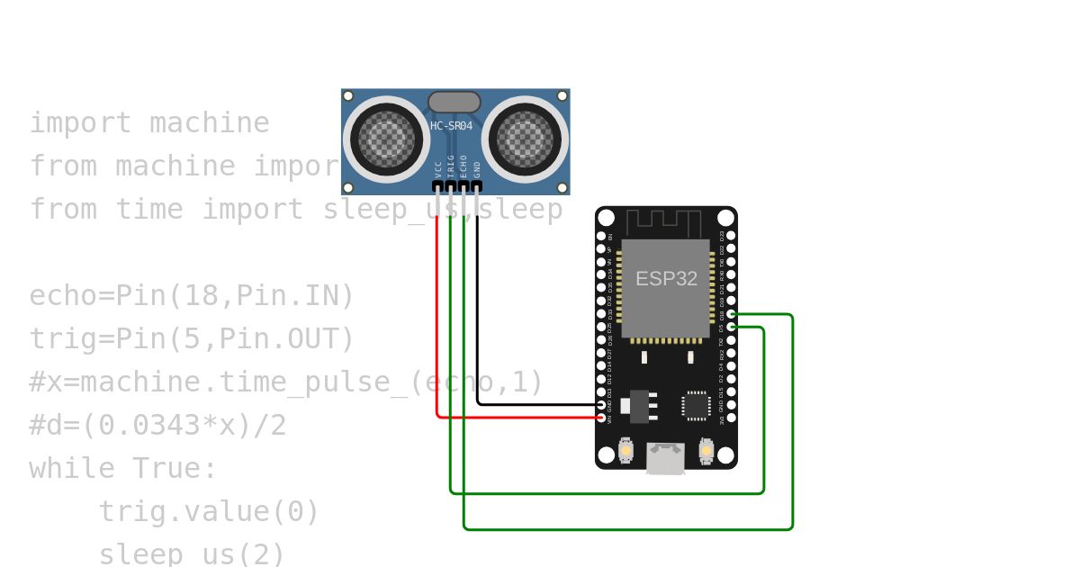 Ultrasonic sensor .py simulation