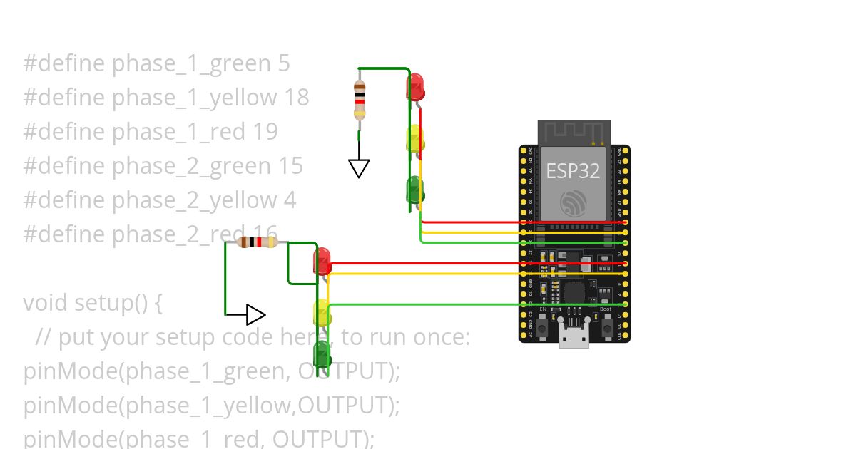 2 way traffic light simulation