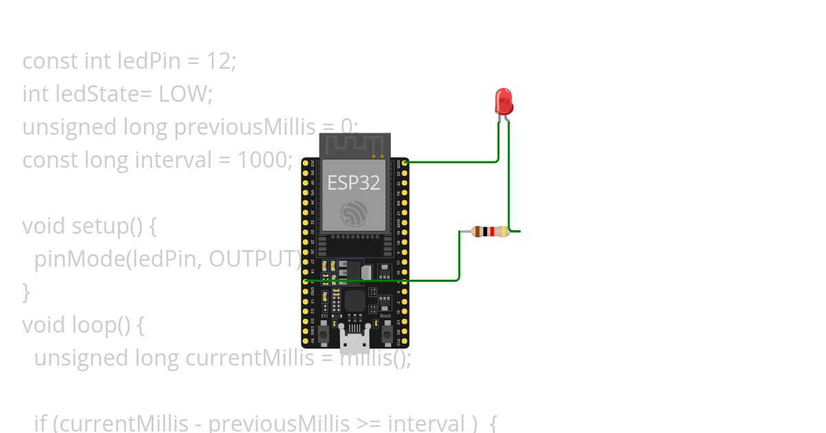 BT1 : led no USE code delay simulation