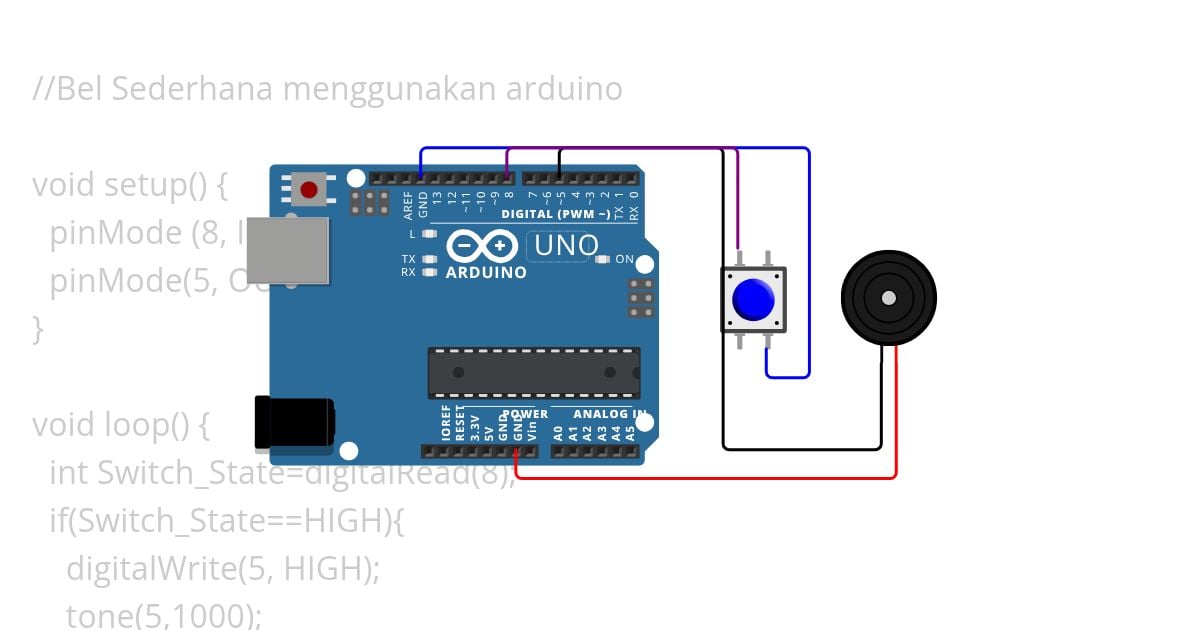 Fadiarwati Anggraeni, Bel Rumah Sederhana menggunakan Arduino Copy simulation