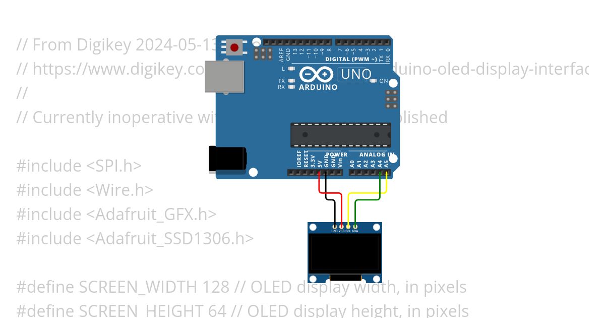 Digikey OLED Example (Broken) simulation