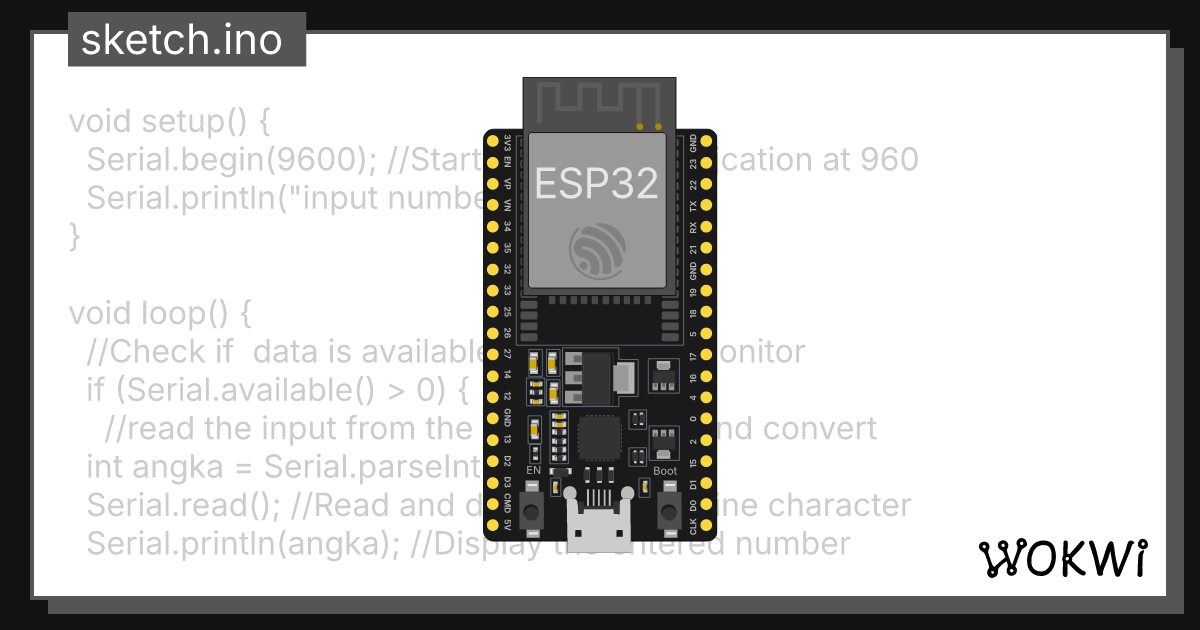 Serial monitor input wokwi esp32 stm32 arduino simulator