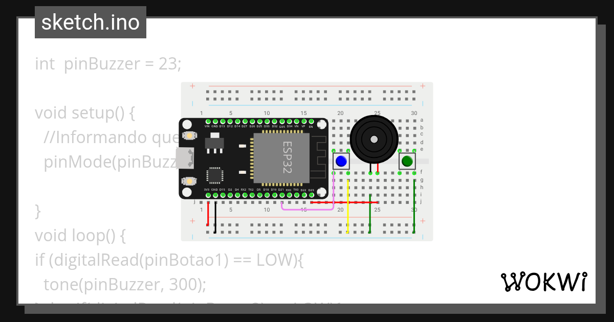 07_Buzzer_PushButton - Wokwi ESP32, STM32, Arduino Simulator