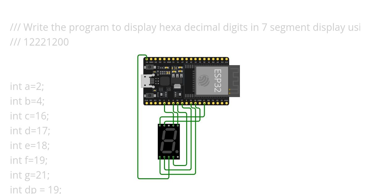 hexa decimal in 7segment simulation