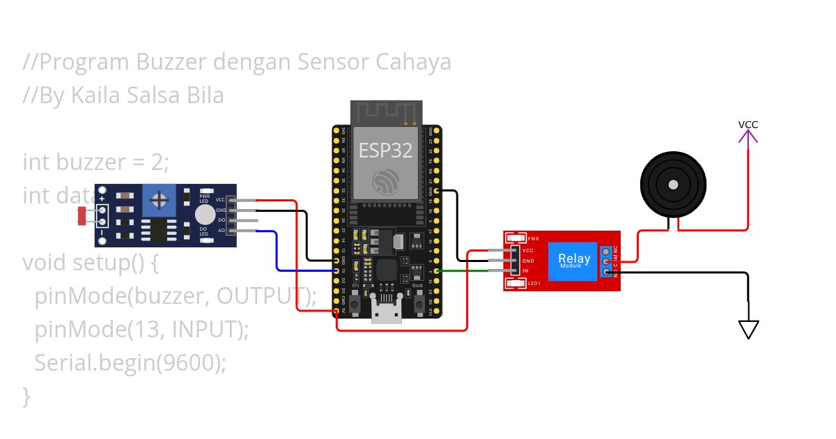 16. Kaila Salsa Bila (XII TEDK 2) — Lampu Otomatis Sensor Cahaya simulation