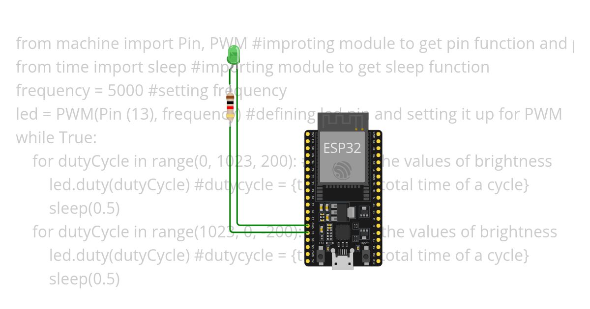 PWM Single LED simulation