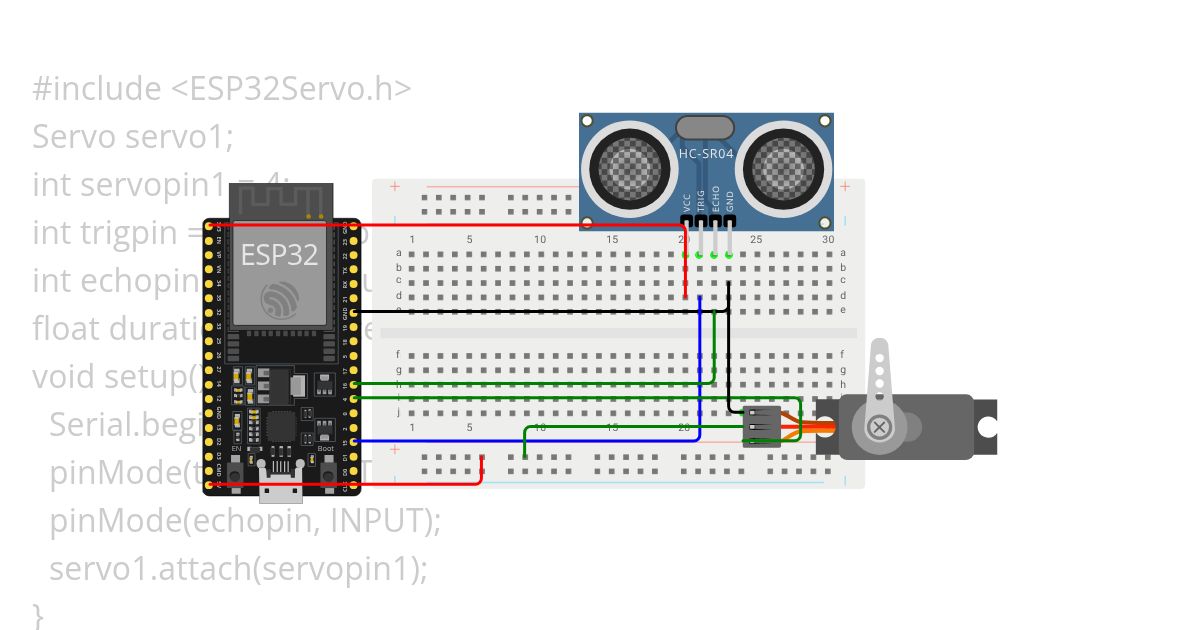 ultrasonic & Servo simulation