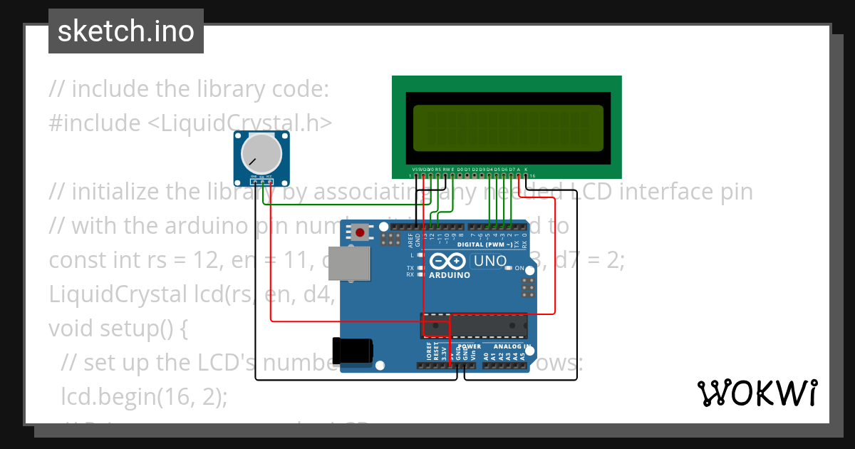 LCD Interfacing -Arduino - Wokwi ESP32, STM32, Arduino Simulator