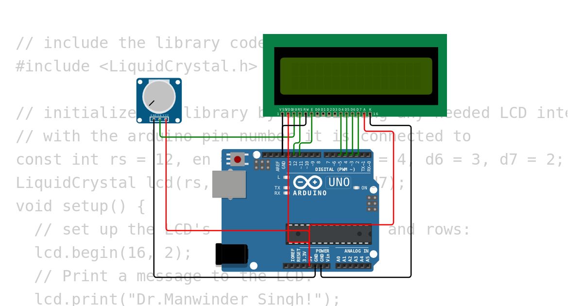 LCD Interfacing -Arduino simulation