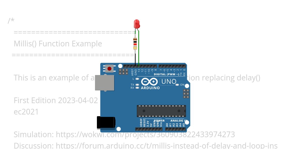 Millis() Function I Copy simulation