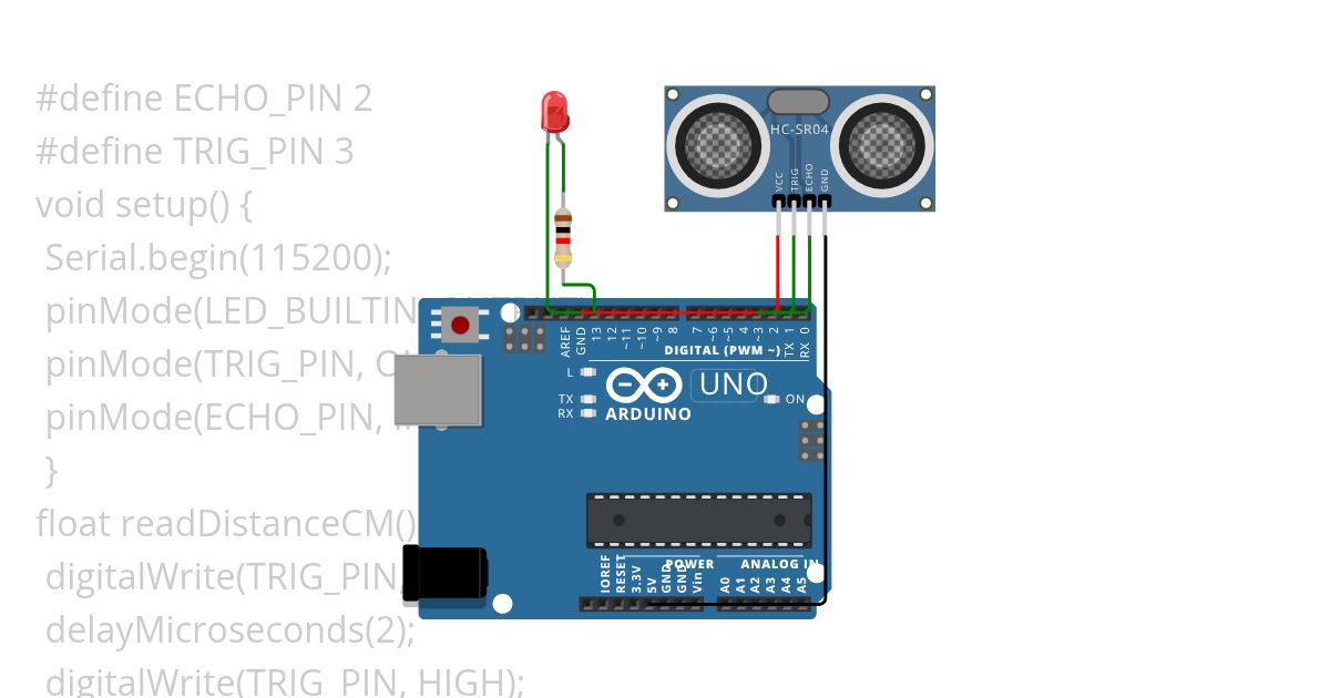 Distance measurement simulation