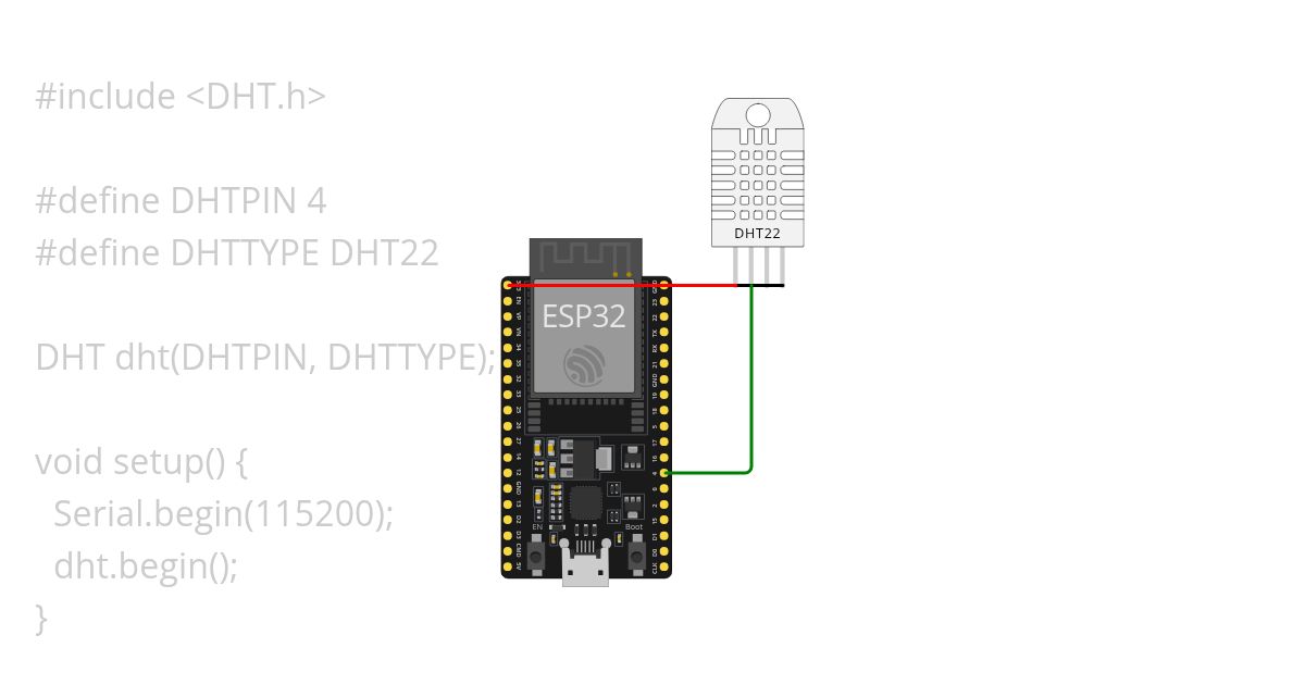 BT4 : Đọc dữ liệu từ cảm biến nhiệt độ và độ ẩm DHT22 simulation