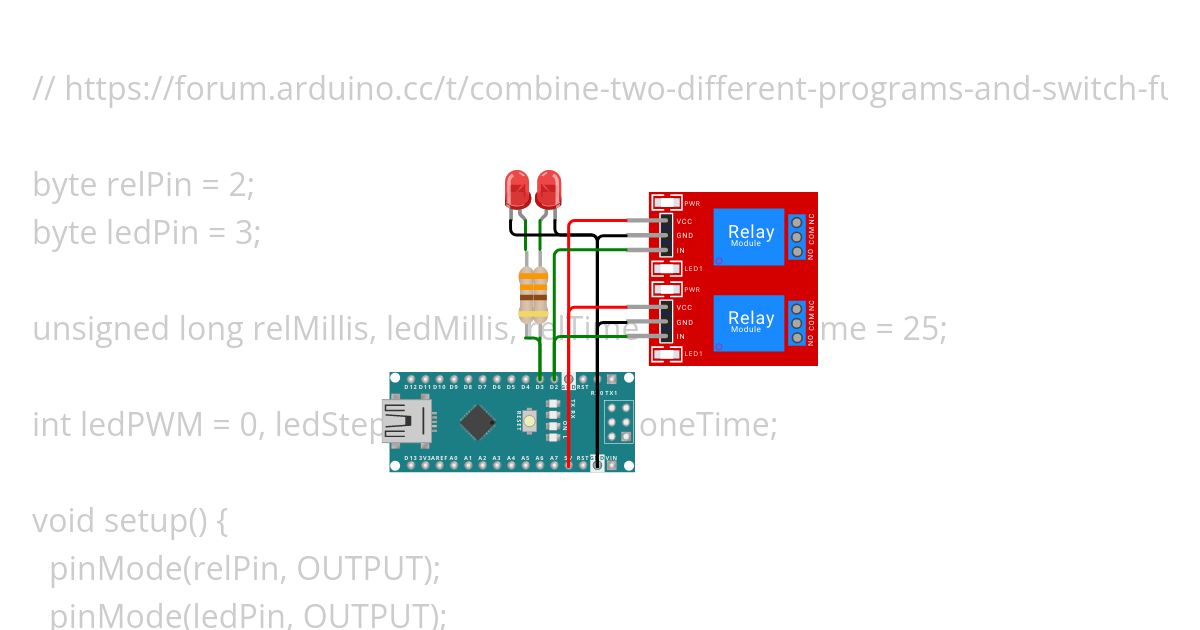 relayLEDtiming simulation